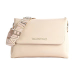 Mario Valentino Borsa a Tracolla Donna Linea Alexia in Pelle Sintetica Ecru con Doppia Tracolla