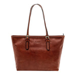 Gianni Conti Shopper Donna Dimitra in Pelle Cognac