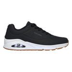 Skechers Sneakers Uomo in Ecopelle Nera Bianca Uno - Stand On Air