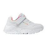 Skechers Sneakers Bambina in Ecopelle Bianco Multi Uno Lite-Rainbow Specks
