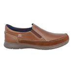 Luisetti Mocassino Uomo in Pelle Cognac con Bordi Cuciti Beige