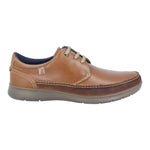 Luisetti Allacciato Uomo in Pelle Cognac con Bordi Cuciti Beige