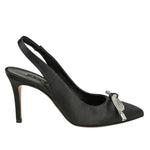 Albano Chanelle in raso e strass nero