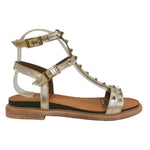Laura Bizzarri Sandalo Platino con Borchie e Cinturini da Donna