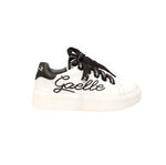 Gaelle Sneakers Bambina in Ecopelle Bianca con Stampa Logo Nera