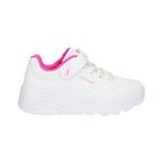 Skechers Sneakers Bambina in Ecopelle Bianca Uno Lite