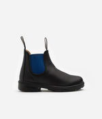Blundstone Beatles Uomo in Pelle Nera con Elastici Laterali Blu