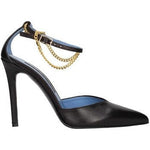 Albano Decollettè nero con cinturino catena dorato