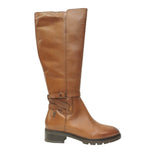 Keys Stivale Donna in Pelle Cuoio con Cerniera e Fibbia Laterale
