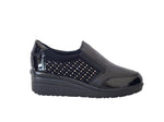 Susimoda Mocassino Nero in Camoscio con Strass
