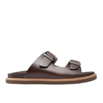 Guess Ciabatta 2 Fasce da Uomo Marrone in Pelle