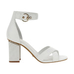 Guess Sandalo bianco con tacco logato