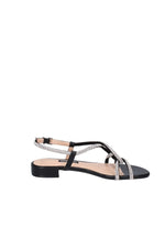 Nine West Sandalo Nayeme Nero con strass e t. 2cm
