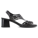 Callaghan Sandalo nero in pelle laminata traforata t.5 - 40