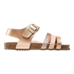 Garvalin Sandalo Platino Laminato con Fibbia da Bambina