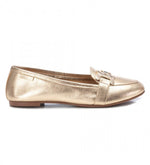 Carmela Mocassino oro laminato con dettaglio catena