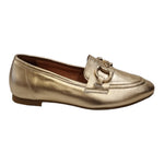 Shaddy Mocassino Oro in Pelle con Dettaglio Catena