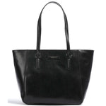 The Bridge Shopping Bag nera in pelle