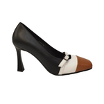 Luciano Barachini Décolletté Nero Donna in Pelle con Cinturino t.9