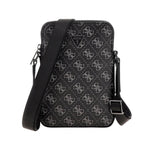 Guess Borsello Uomo in Ecopelle Nera Logato con Tracolla