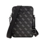 Guess Borsello Uomo in Ecopelle Nera Logato con Tracolla