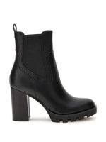 Guess Tronchetto nero con inserti laterali in tessuto