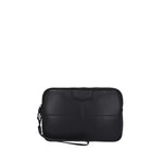Cult Pochette nera in similpelle con polsino