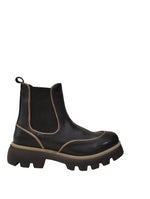 Bueno Stivaletto Nero Taupe in Pelle da Donna