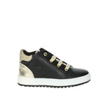 Balducci Sport Sneakers Bambina Alta in Ecopelle Nera con Inserti Dorati