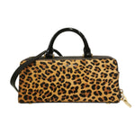 Nannini Firenze Borsa a Mano Rettangolare Glamour Donna in Pelle Cuoio e Animalier con Tracolla