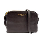 Nannini Firenze Borsa a Tracolla Donna in Pelle Sigaro con Tre Scomparti