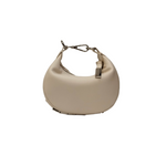 Gaelle Mini Bag Mezzaluna Donna in Ecopelle Avorio con Tracolla