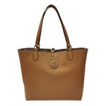 Gattinoni Roma Borsa a Spalla Reversibile Donna Travertino Linea Teodosia con Pochette Interna