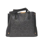 Gattinoni Roma Borsa a Spalla Donna con 3 Scomparti con Doppio Manico in Stampa Teodosia Nera e Chiusura con Cerniera