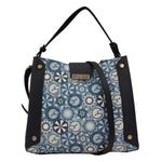 Gattinoni Borsa a Spalla Donna Hobo con Tracolla in Stampa Teodosia Blu e Chiusura con Cerniera