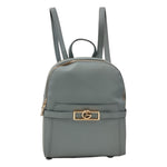 Gattinoni Roma Zaino Donna Linea Lady Celeste con Doppia Zip e Logo Frontale