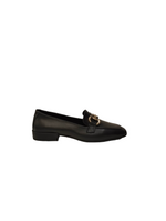 Shaddy Mocassino nero in pelle con morsetto