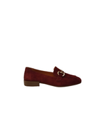Shaddy Mocassino bordeaux in camoscio con morsetto