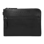 The Bridge Pochette Nera Linea Damiano in Pelle con Polsino da Uomo