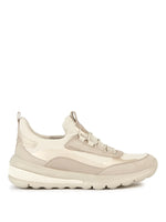 Geox Sneakers sabbia con inserti in pelle e tessuto