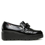 Callaghan Mocassino nero in naplak con zeppa