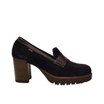 Callaghan Mocassino blu con plateau in camoscio t.8