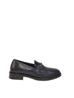 Rizzoli Mocassino Blu in Pelle da Donna con Accessorio