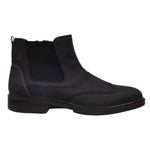 Luisetti Beatles Uomo in Pelle Blu con Elastici Laterali in Tessuto