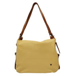 Caleidos Borsa/Zaino Donna in Pelle Gialla con Inserto Cuoio