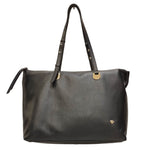 Caleidos Borsa a Spalla Donna in Pelle Nera con Manici Regolabili