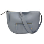 Caleidos Mezza Luna Donna in Pelle Azzurra con Tasca Frontale