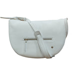 Caleidos Mezza Luna Donna in Pelle Bianca con Tasca Frontale