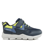 Geox Sneakers Blu Lime da Bambino con Strappo