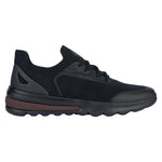 Geox Sneakers Spherica Actif Nero Bordeaux in Tessuto e Pelle